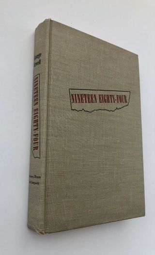First Edition - 1984 George Orwell Nineteen Eighty Four 1st Usa 1949 Harcourt.