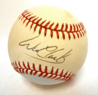 Will The Thrill Clark Signed Auto Autographed Ball Baseball Sf Giants Tx Rangers