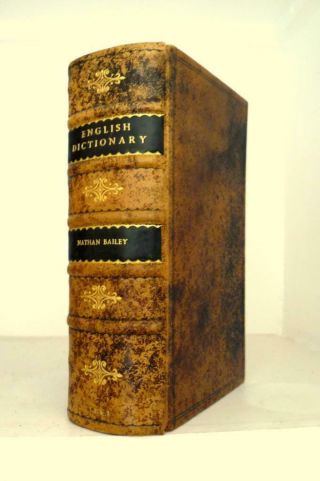 Bailey Etymological English Dictionary 20th Ed 1763 Words Language Etymology