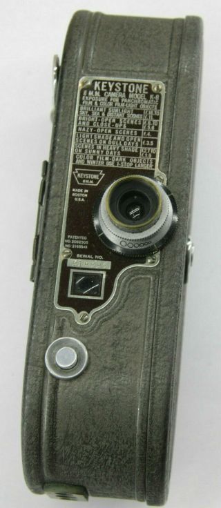 Keystone Model K - 8 8mm Movie Film Camera Wollensak 2.  7 - - Vintage J16