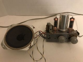 Vintage Vacuum Tube Amp Phono Volume Tone Tele - Tonetubes W/speaker Project As - Is