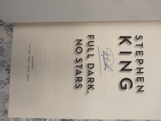 Stephen King Signed 1st Edition Hardcover Full Dark No Stars Like