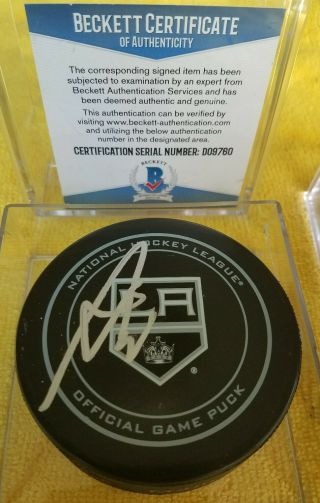 Beckett Do9760 Marian Gaborik Signed Los Angeles Kings Official Game Puck