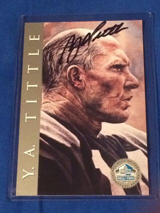 Ya Tittle 1998 Hall Of Fame Platinum Signature Series Autograph Card Hof /2500