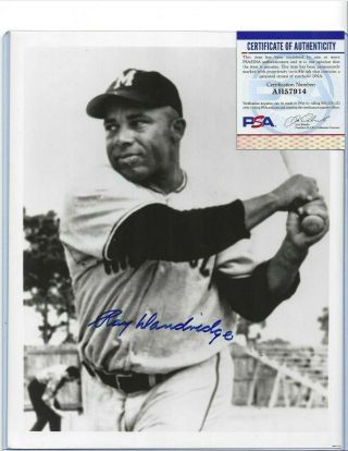 Ray Dandridge Autographed Negro League Baseball Hofer 8x10 Photo Psa Dec 94