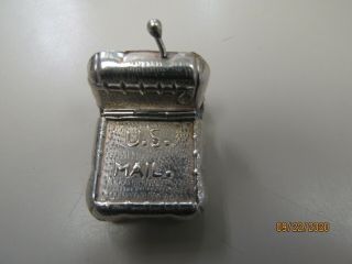 Vintage Us Post Office Sterling Silver Stamp Holder Pendant (22044 Silver My)