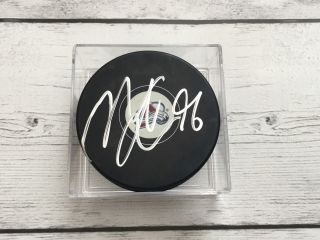 Mikko Rantanen Autographed Signed Colorado Avalanche Hockey Puck B