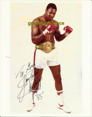 1985 Hand Signed Autograph Photo Of Boxer Larry Holmes