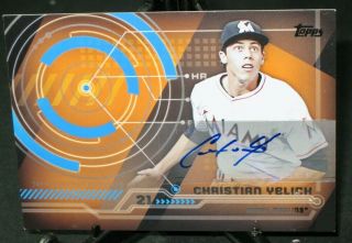 2014 Topps Christian Yelich Auto Baseball Card Ta - Cy Autograph