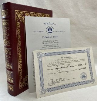 All The Best By George H.  W.  Bush Easton Press Signed Library Of Presidents