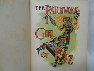 THE PATCHWORK GIRL OF OZ by L Frank Baum 1913 w/color and B&W illustrations 2