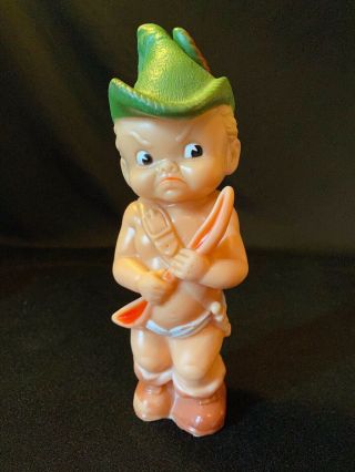 Vintage Robin Hood Stahlwood Toy Co Rubber Squeak Toy Baby Doll