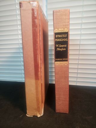 Strictly Person W.  Somerset Maugham Signed 186/500 1941 Hardcover And Cover