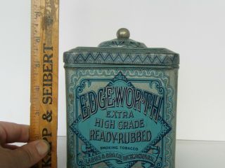 Vintage Edgeworth Ready Rubbed Tobacco Lidded Tin Humidor Cannister (VG Cond) 2