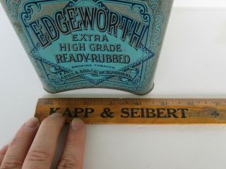 Vintage Edgeworth Ready Rubbed Tobacco Lidded Tin Humidor Cannister (VG Cond) 3
