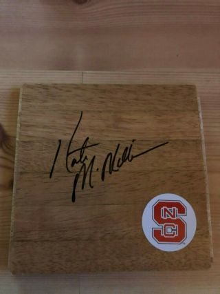 Nate Mcmillan Signed Nc State Wolfpack Logo Floor