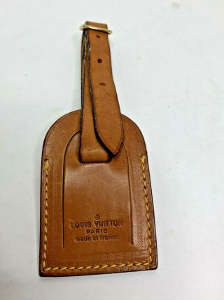 Gorgeous Authentic Vtg Louis Vuitton Leather Id Luggage Name Tag Vintage
