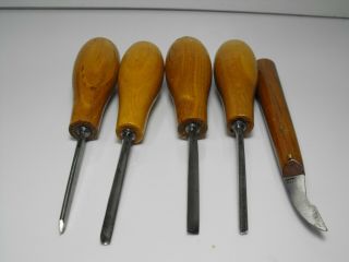Vintage Dastra Wood Carving Tool Set Of 5 Made In Germany Hoffritz