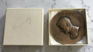 Vintage Bronze John F.  Kennedy Jfk Inauguration Medal Coin 1961 Medallic Art