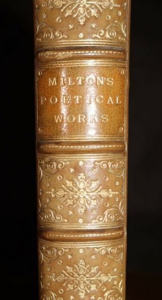 1887 Poetical Of John Milton Paradise Lost Regained Illustrated Leather