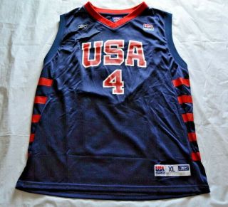 Vintage Allen Iverson 4 Usa Dream Team Olympics Reebok Jersey - Youth Size Xl