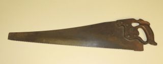 Vintage Disston Phila Handsaw - 26 " Blade - 5 Or 6 Tpi - With Etching - D8