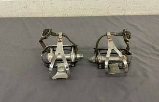 Vintage Mks Sylvan Sy - 1 Metal Platform Pedals W/christophe Special Cages