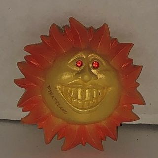 Vintage Sun Clay Critters Pirateland Magnet Campground Made In Usa Flaming Smile