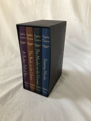 Folio Society Agatha Christie 4 Volumes Miss Marple Novels In Slipcase Cond