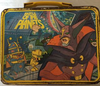Vtg Battle Of The Planets Metal Lunch Box By Thermos 1979 Gatchaman Anime