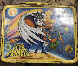 VTG BATTLE OF THE PLANETS METAL LUNCH BOX BY THERMOS 1979 Gatchaman Anime 2