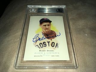 Bobby Doerr Boston Red Sox Signed 2006 Allen & Ginter Card Beckett Certified
