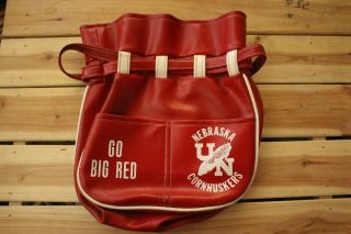Red Vintage Purse Carry Bag Nebraska Cornhuskers Go Big Red We 