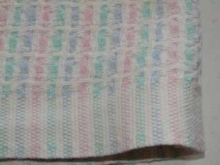 Vintage Pastel Plaid Weave Baby Blanket Wpl1675 100 Cotton Guc 36x49