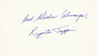 Ruperto Rupe Toppin Autograph Signed Vintage 1960s Debut 3x5 Index Card
