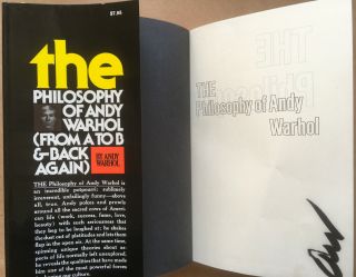 The Philosophy of Andy Warhol A To Z SIGNED 1st Ed by Andy Warhol 安迪 沃霍尔 亲笔 签名书 3