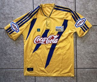 Vtg 90s Adidas Club America Futbol Soccer Sol Jersey Mexico Coca Cola L