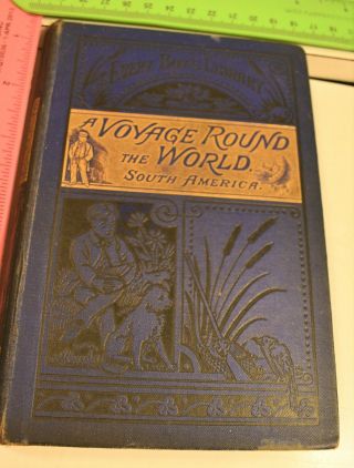 Voyage Round The World/1877/jules Verne/rare 2nd Edition/illus By Riou/orig.  Bnd
