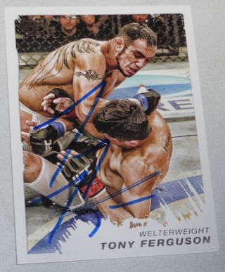 Tony Ferguson Signed Ufc 2011 Topps Moment Of Truth Rookie Debut Card 16 Rc Auto