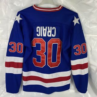 Upside - down Craig 30 1980 USA Olympic Hockey Miracle on Ice Jersey Sz.  Small 3
