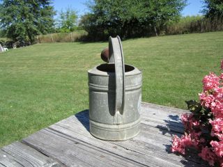 Vintage Galvanized Metal Watering Can Sprinkler Head No.  8 Quart 2
