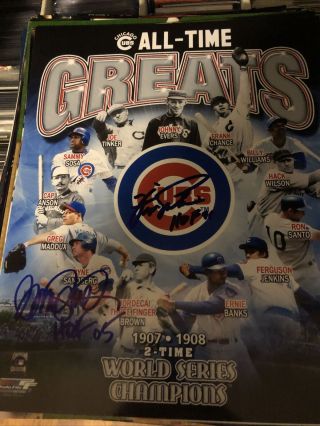 Chicago Cubs All Time Greats Ryne Sandberg Signed Autograph 8x10 Photo Fergie