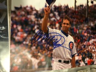 Ryne Sandberg Signed Autograph 8x10 Photo Chicago Cubs Hall Of Fame Rhino