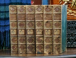 Rare Signed 1 Of 500 John Stoddards Antique Grand Tour Travel Full Leather Books