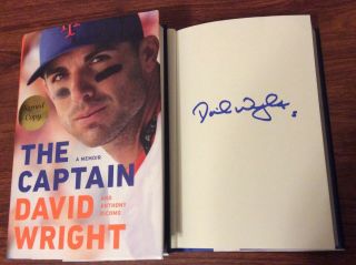 David Wright Signed The Captain Memoir Book York Mets Hcdj 1st Printing Wow
