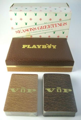 Vintage 1978 Playboy Clubs International Vip Christmas Gift Double Deck Of Cards