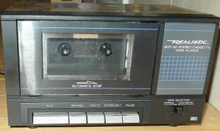 Vintage Realistic Scp - 30 Stereo Cassette Player Wood Grain Component Great