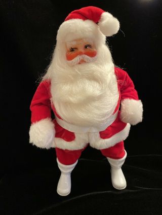 Vintage Stuffed Santa Claus W/ White Boots