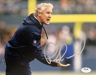 Pete Carroll Signed Autographed Seattle Seahawks 8x10 Photo Bowl Psa/dna