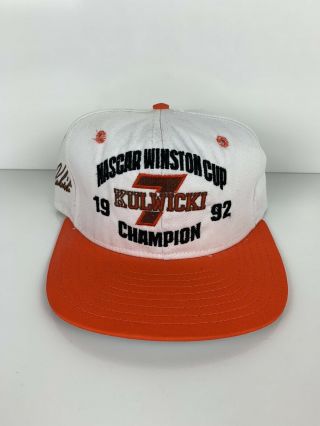 Vintage Alan Kulwicki 1992 Winston Cup Hat Snapback Nascar 7 Champion Cap Orange